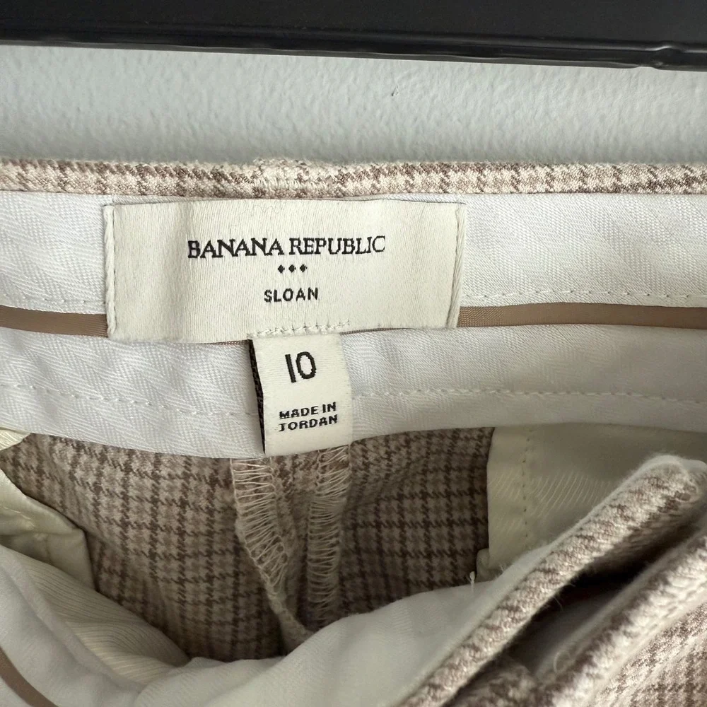 BANANA REPUBLIC Tan Square 'Sloan' Ladies‎ Ankle Length Pants, 10